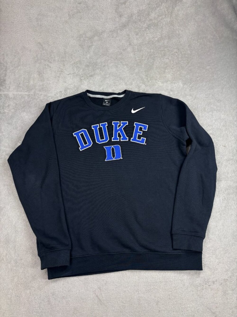 Nike NCAA Duke Blue Devils Basketball Sweatshirt Mens Medium Blue Fleece Lined